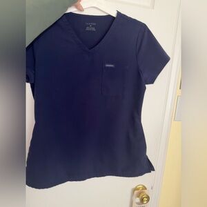 Jaanuu Women's Short Sleeve Navy Top